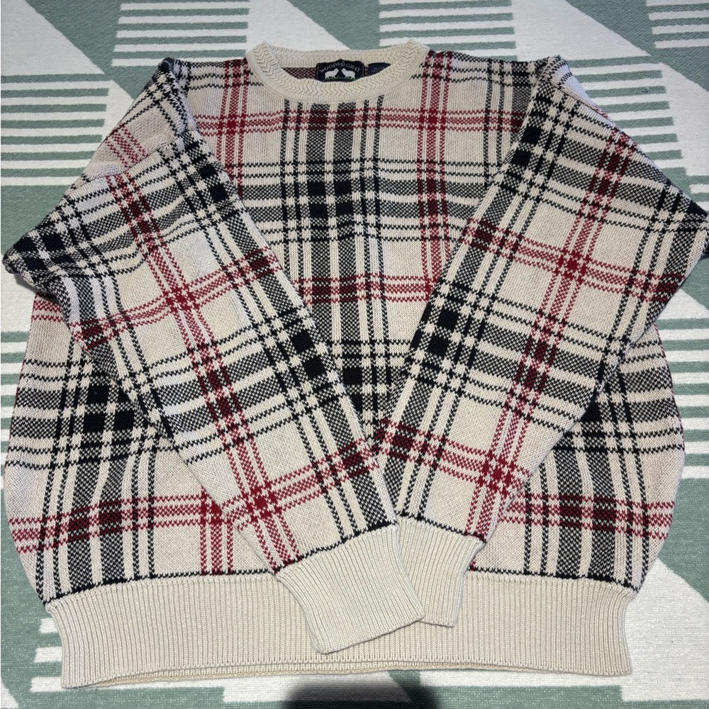 Vintage Men's Plaid Crewneck Sweater